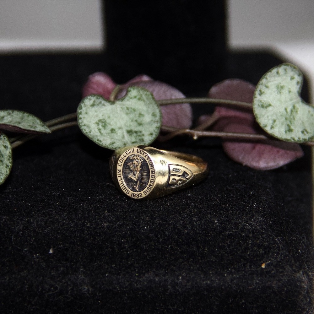 Jostens 10k Yellow Gold Gettysburg College 1989 Class Ring Size 5.75 Vintage